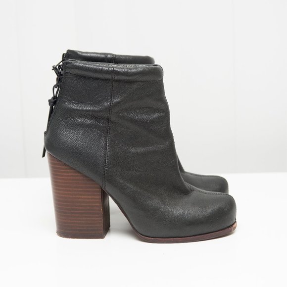 Jeffrey Campbell Shoes - Jeffrey Campbell Black Leather Heeled Ankle Boot